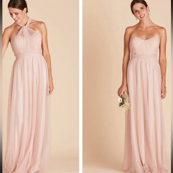 Birdy Grey Dress Womens Small Christina Pink Tulle Wedding Bridesmaid Formal - Picture 2 of 15